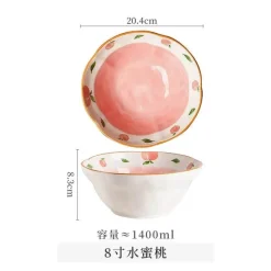 Plates u0026 More Küche & Esszimmer-Keramik-Ramenschüssel-Set – große Nudel- und Suppenschüsseln