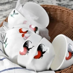 Elegance at the Table Küche & Esszimmer-Keramik-Suppenschüssel mit Hahnmotiv – Klassisches Geschirr