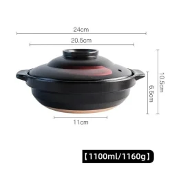 Elegance at the Table Küche & Esszimmer-Keramik-Suppentopf - Kochtopf für Gasherd