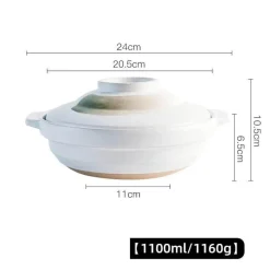 Elegance at the Table Küche & Esszimmer-Keramik-Suppentopf - Kochtopf für Gasherd