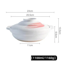 Elegance at the Table Küche & Esszimmer-Keramik-Suppentopf - Kochtopf für Gasherd