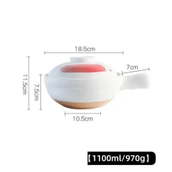 Elegance at the Table Küche & Esszimmer-Keramik-Suppentopf - Kochtopf für Gasherd