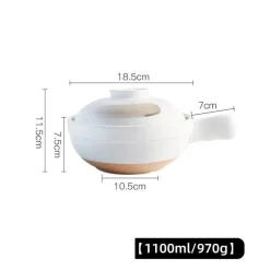 Elegance at the Table Küche & Esszimmer-Keramik-Suppentopf - Kochtopf für Gasherd