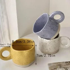 Tom Küche & Esszimmer-Keramiktasse im koreanischen Stil – Kaffeetasse mit Spritztinte