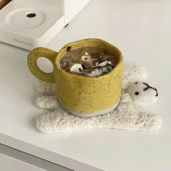 Tom Küche & Esszimmer-Keramiktasse im koreanischen Stil – Kaffeetasse mit Spritztinte