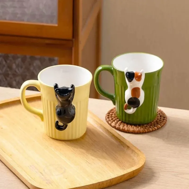 Brew Bliss Küche & Esszimmer-Keramiktasse mit Katzenmotiv – süße Kaffeetasse mit Klettertier