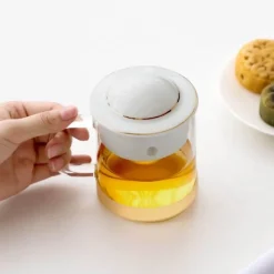 The Decor Haven Küche & Esszimmer-Keramik-Teekanne – Cosmic Orbit Design