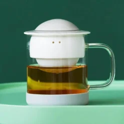 The Decor Haven Küche & Esszimmer-Keramik-Teekanne – Cosmic Orbit Design