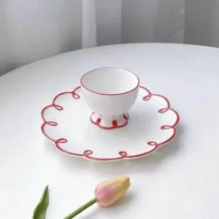 Tom Küche & Esszimmer-Keramikteller-Set – Küchengeschirr für Dessert, Kaffee, Tee