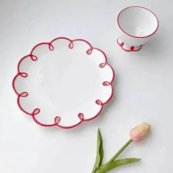 Tom Küche & Esszimmer-Keramikteller-Set – Küchengeschirr für Dessert, Kaffee, Tee