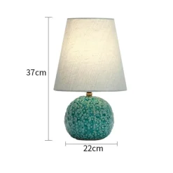 Illuminate Home Beleuchtung-Keramik-Tischlampe – geschnitztes Blumendesign