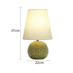 Illuminate Home Beleuchtung-Keramik-Tischlampe – geschnitztes Blumendesign