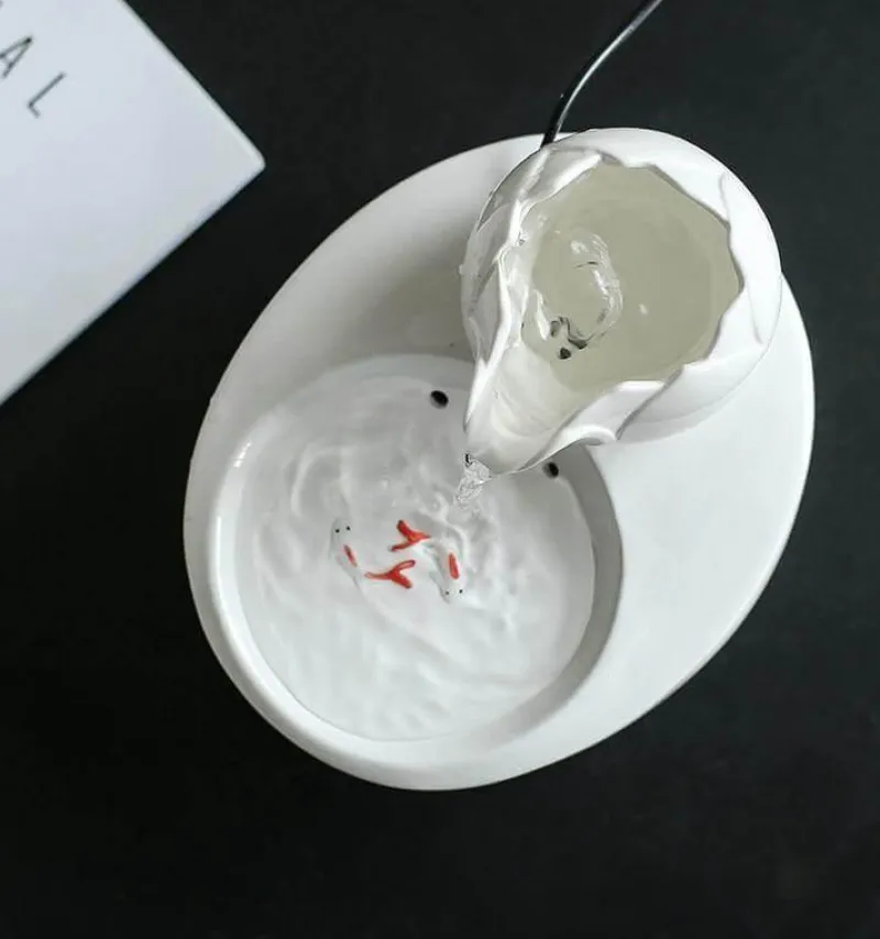 Decor Haustierzubehör-Keramik-Wasserspender für Katzen – Stilvoller Trinknapf für Haustiere