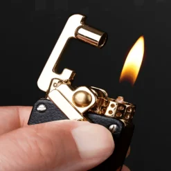 Cozy Living Camping Im Freien|Outdoor-Artikel-Kerosinfeuerzeug aus Metall – langlebiges Benzin-Feuerzeug