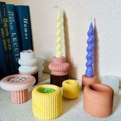 Lume u0026 Essence Wohndeko-Kerzenhalter Bruna – Elegantes Tischdekor für die Inneneinrichtung