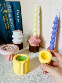 Lume u0026 Essence Wohndeko-Kerzenhalter Bruna – Elegantes Tischdekor für die Inneneinrichtung