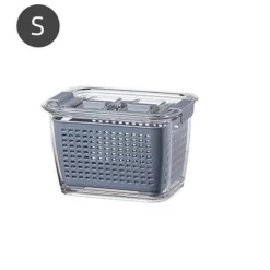 The Decor Haven Küche & Esszimmer-Kühlschrank-Abfluss-Organizer-Box – Multifunktionale Aufbewahrung von Gemüse und Obst mit Deckel