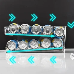 Space Savvy Küche & Esszimmer-Kühlschrank-Dosenspender - Aufbewahrungs-Organizer für Dosen