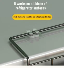 Space Savvy Küche & Esszimmer-Kühlschrank-Seitenlagerregal - Hängender Organizer für platzsparende Küche