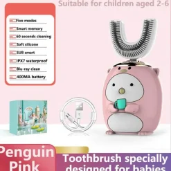 Aqua Essence Badezimmer-Kids Ultrasonic Toothbrush - Smart Silicone Dental Care for Children