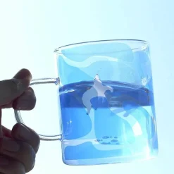 Feast u0026 Flair Küche & Esszimmer-Killerwal-Kaffeetasse – süßer Eisbär, hitzebeständige Glastasse, 350 ml