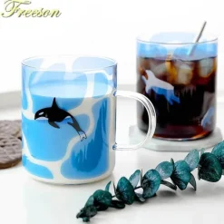 Feast u0026 Flair Küche & Esszimmer-Killerwal-Kaffeetasse – süßer Eisbär, hitzebeständige Glastasse, 350 ml