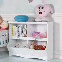 Kinder The Decor Haven Kinderwagen & Zubehör-Kinderbücherregal - Moderner Spielzeug-Organizer und Bücherregal