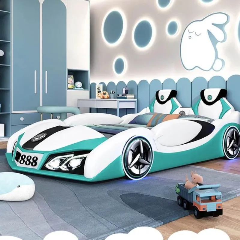 Kinder Cozy Living Kinderzimmermöbel|Möbel-Kinderbett mit Rennauto – Luxusbett für Jungen