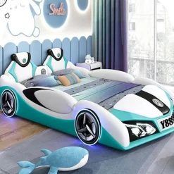 Kinder Cozy Living Kinderzimmermöbel|Möbel-Kinderbett mit Rennauto – Luxusbett für Jungen