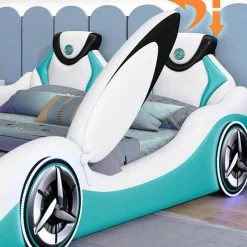 Kinder Cozy Living Kinderzimmermöbel|Möbel-Kinderbett mit Rennauto – Luxusbett für Jungen