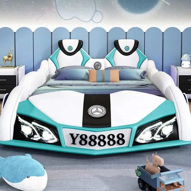 Kinder Cozy Living Kinderzimmermöbel|Möbel-Kinderbett mit Rennauto – Luxusbett für Jungen