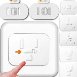 The Decor Haven Gadgets Für Zuhause-Kindersichere Steckdosenabdeckung - Schiebeverschluss-Sicherheitskappe