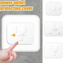 The Decor Haven Gadgets Für Zuhause-Kindersichere Steckdosenabdeckung - Schiebeverschluss-Sicherheitskappe