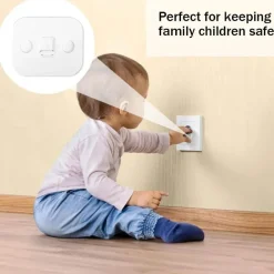 The Decor Haven Gadgets Für Zuhause-Kindersichere Steckdosenabdeckung - Schiebeverschluss-Sicherheitskappe