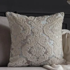 Pillow Haven Bettzeug-Kissenbezüge aus barockem Damast-Samt – 45 x 45 cm, dekorative Kissen