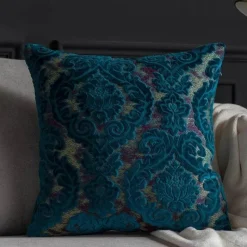 Pillow Haven Bettzeug-Kissenbezüge aus barockem Damast-Samt – 45 x 45 cm, dekorative Kissen