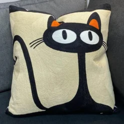 Pillow Haven Bettzeug|Wohndeko-Kissenbezüge mit abstrakter Stickerei, 45 x 45 cm, dekorative Sofa- und Autokissen