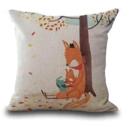 Plush Perch Bettzeug-Kissenbezüge mit Fuchsmuster - Dekorative Kissenbezüge