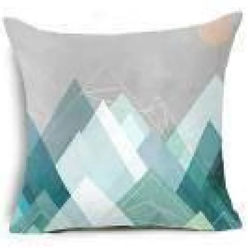 Cozy Haven Bettzeug-Kissenbezüge mit geometrischen Formen – Moderne Dekokissen