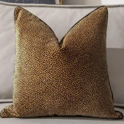 Pillow Haven Bettzeug-Kissenbezug aus beflocktem Samt mit Tigermuster und Leopardenmuster