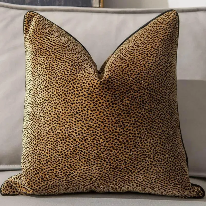 Pillow Haven Bettzeug-Kissenbezug aus beflocktem Samt mit Tigermuster und Leopardenmuster