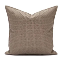 Pillow Haven Bettzeug-Kissenbezug aus Kunstleder – 45 x 45 cm, Creme, Braun, Beige, Sofa-Dekor