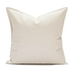 Pillow Haven Bettzeug-Kissenbezug aus Kunstleder – 45 x 45 cm, Creme, Braun, Beige, Sofa-Dekor