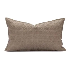 Pillow Haven Bettzeug-Kissenbezug aus Kunstleder – 45 x 45 cm, Creme, Braun, Beige, Sofa-Dekor