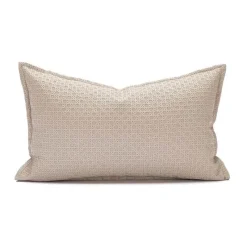 Pillow Haven Bettzeug-Kissenbezug aus Kunstleder – 45 x 45 cm, Creme, Braun, Beige, Sofa-Dekor