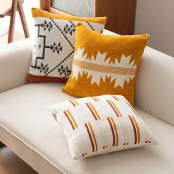 Cozy Cushions Bettzeug-Kissenbezug mit geometrischem Muster - Dekoratives Kissen