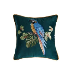 Pillow Haven Bettzeug-Kissenbezug mit Leopardenstickerei – Dekoratives Akzentkissen mit Tiermuster