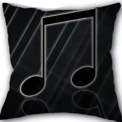 Plush Perch Bettzeug-Kissenbezug mit Musiknoten – Dekorativer Kissenbezug