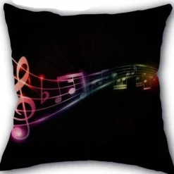 Plush Perch Bettzeug-Kissenbezug mit Musiknoten – Dekorativer Kissenbezug