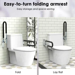 The Relaxation Nook Mobilitäts- Und Support-Tools|Gesundheits-Gadgets-Klappbare Badezimmer-Armlehne - Stützsitz für ältere Menschen
